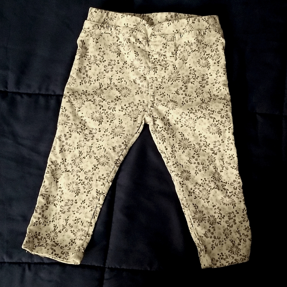 Infant Girl's Courderoy Pants, Floral